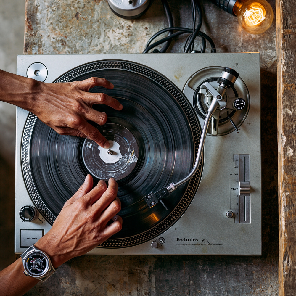 A nostalgic vinyl record fragrance inspired by record shops, aged album sleeves, black leather and smoky woods.