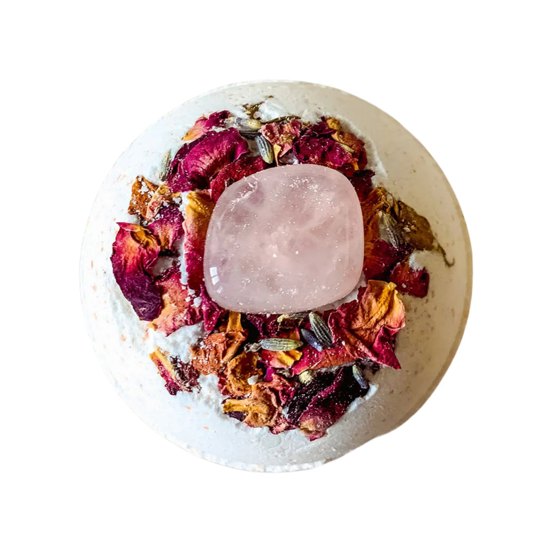 Luxury crystal bath bomb with hidden stone | Wicked Good