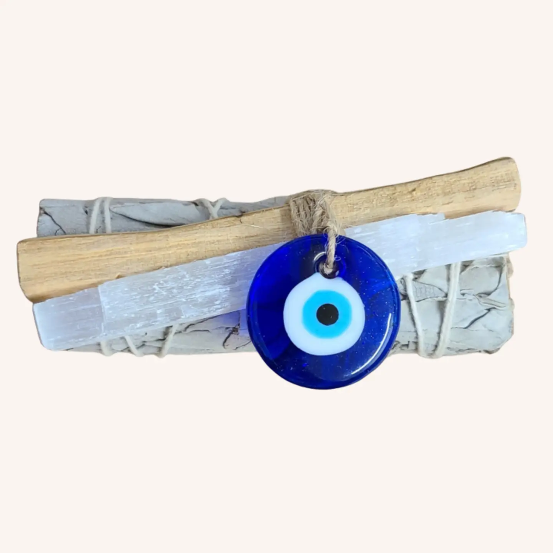 Evil Eye Protection Sage Smudge Stick | Deflect Negativity + Protect Your Energy