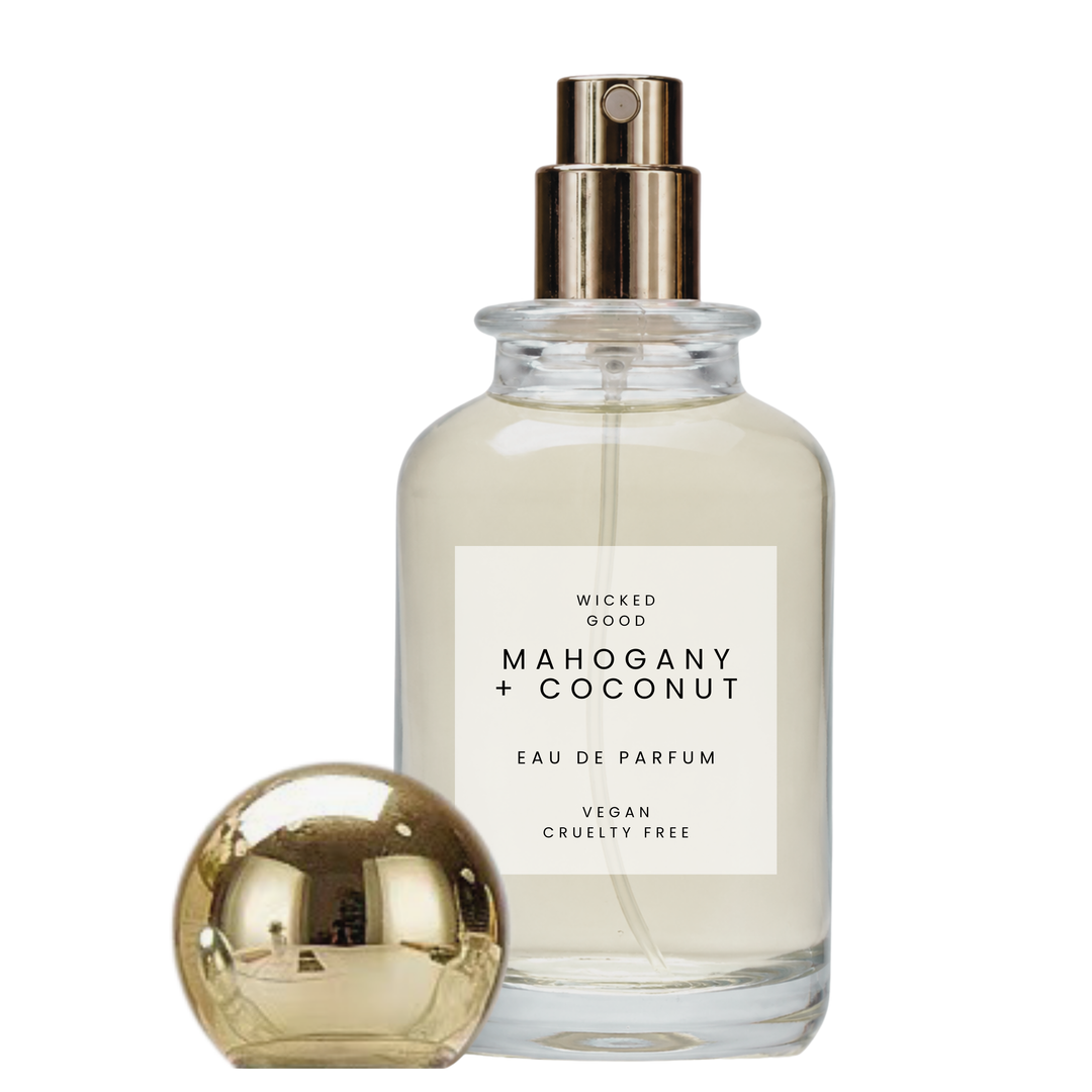 Mahogany Coconut dupe fragrance with creamy coconut and mahogany woods