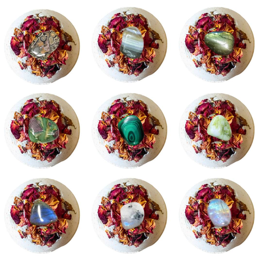 Manifestation bath bomb with hidden crystal | Wicked Good