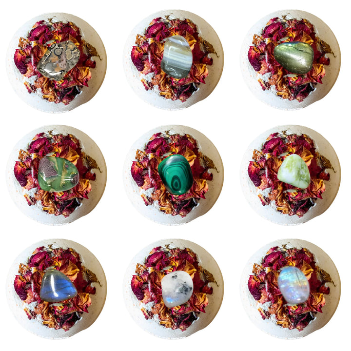 Manifestation bath bomb with hidden crystal | Wicked Good