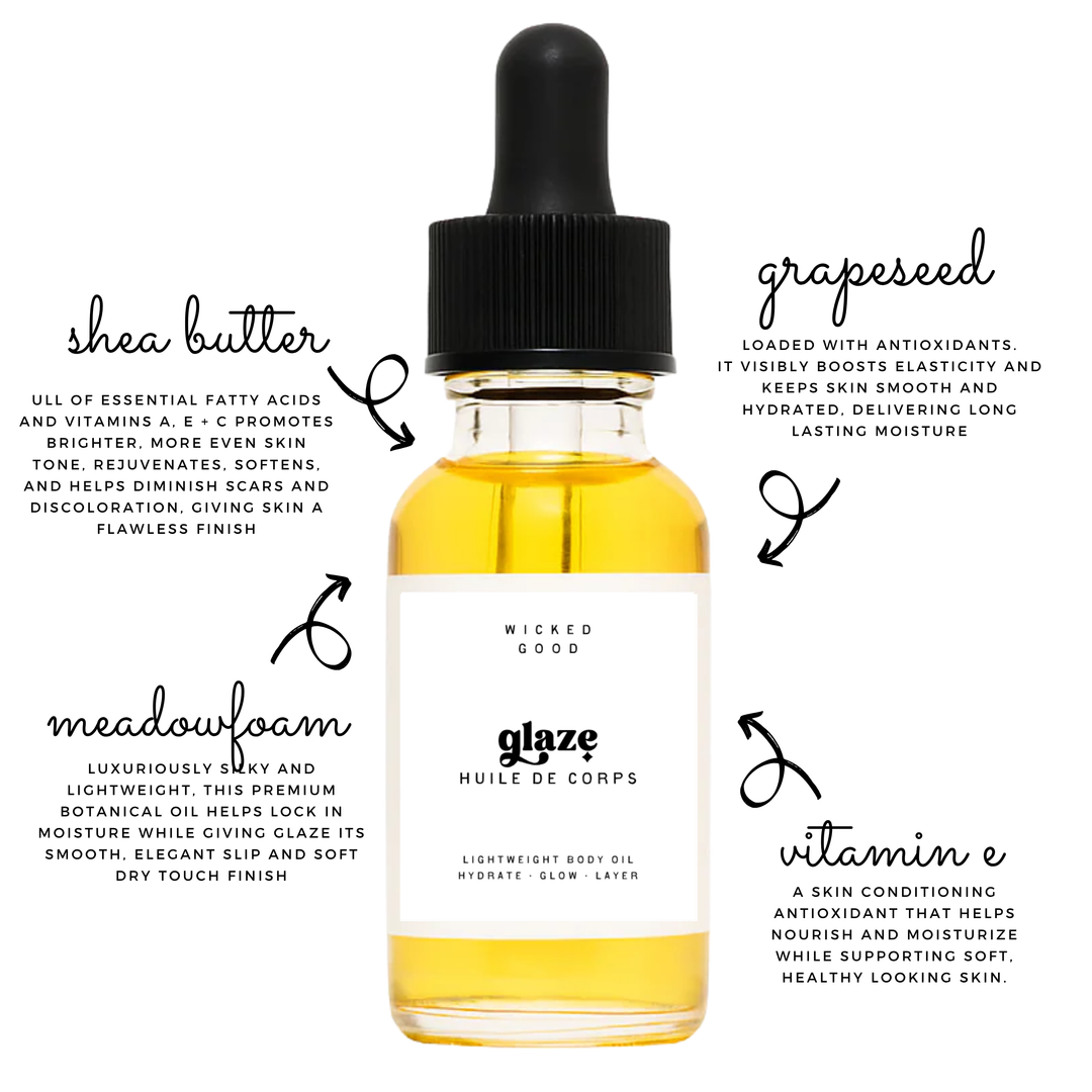 Perfumed body oil for soft luminous skin