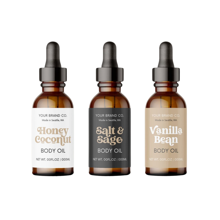 Private Label Body Oil - Flowers, Herbs + Crystals | Clean Fragrance | Wicked Good