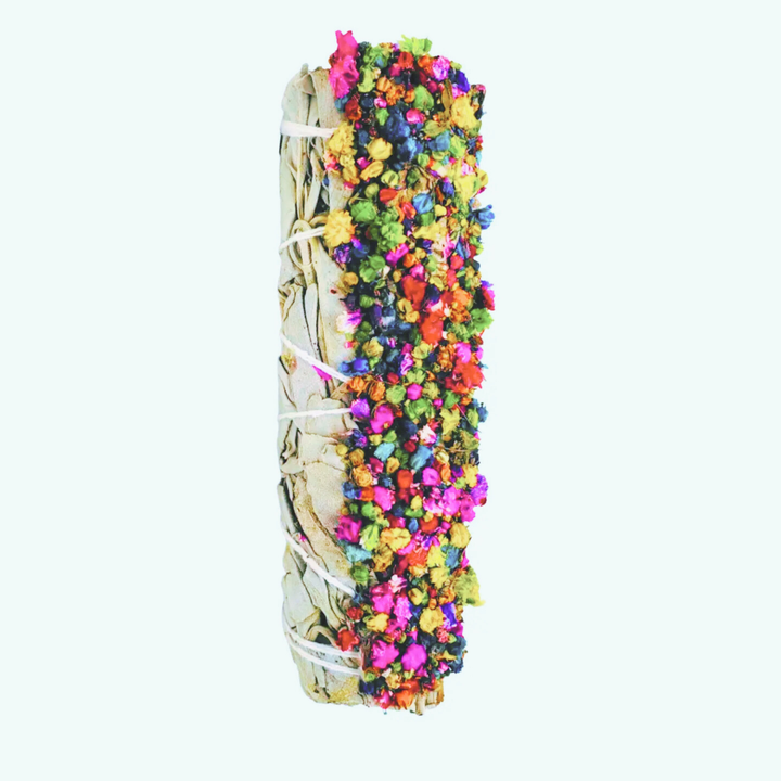 Spread Kindness Smudge Stick | White Sage + Flower Confetti for Compassion