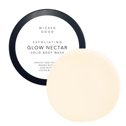 Wicked Good Glow Nectar Exfoliating Solid Body Wash | Perfect for Travel – Solid, spill-proof, and TSA-approved for effortless on-the-go skincare.