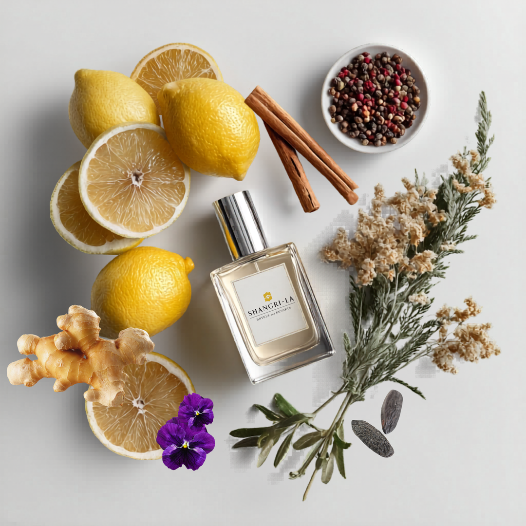 shangri la inspired scent citrus floral amber fragrance