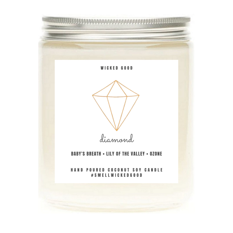 Diamond Birthstone Candle | Wicked Good