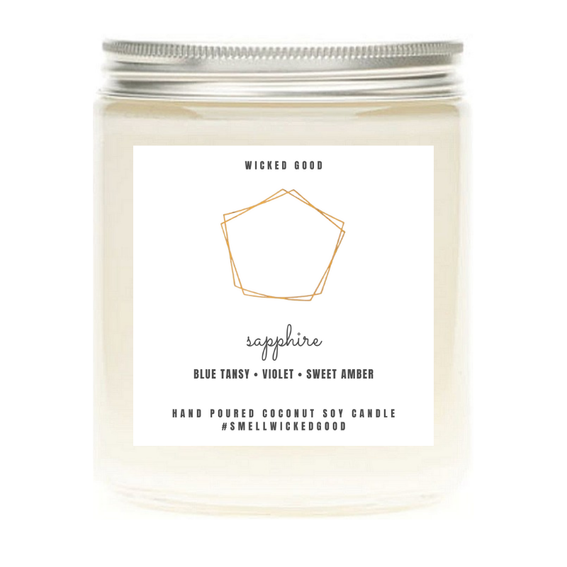 Sapphire Birthstone Candle | Wicked Good