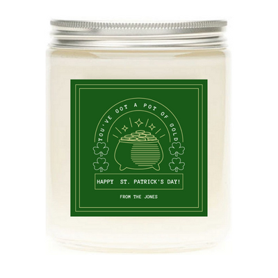 St. Patrick's Day Personalized Candles