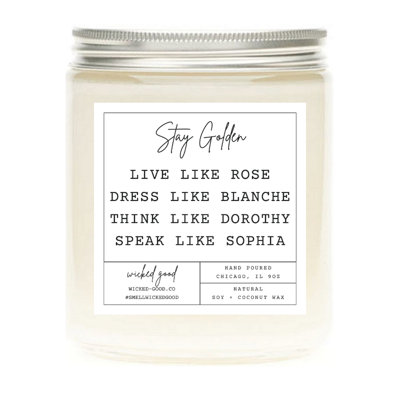 Stay Golden Candle | Personalized Soy Candles | Wicked Good