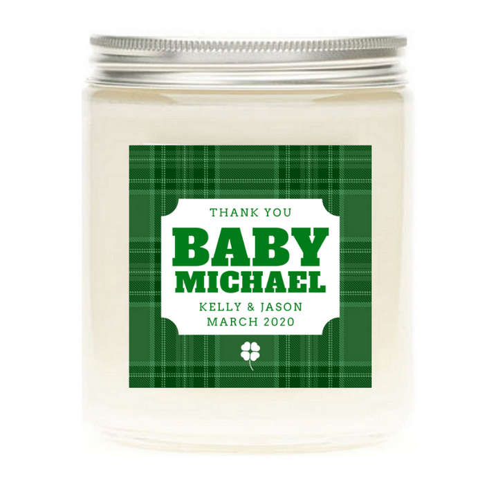 St. Patrick's Day Personalized Candles