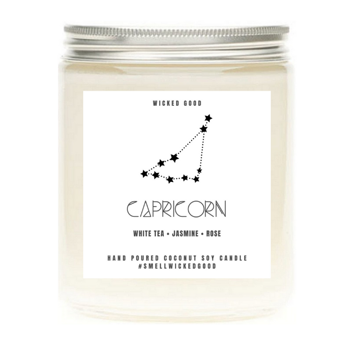 Capricorn Zodiac  Candle Gift | Natural Soy Candles | Wicked Good