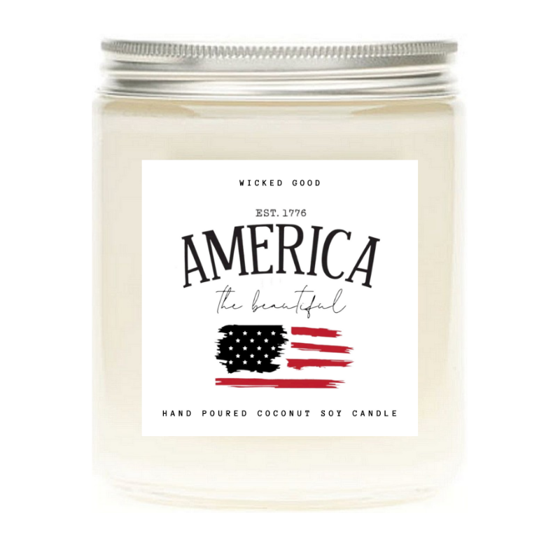 Est. 1776 America The Beautiful 7 Best 4th of July Candles That'll Bring You Instant Fireworks - Soy Wax Candles - Pop Culture Candle - Smells Like