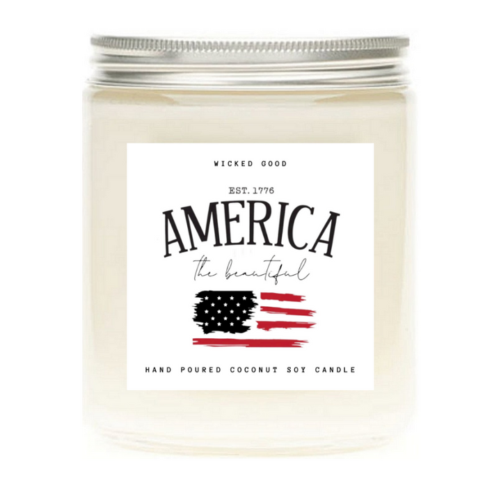 Est. 1776 America The Beautiful 7 Best 4th of July Candles That'll Bring You Instant Fireworks - Soy Wax Candles - Pop Culture Candle - Smells Like