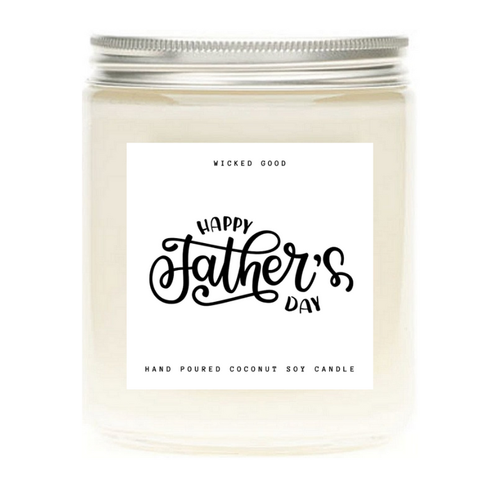 Happy Father's Day Dad Est. 2022 - Father's Day Candle Gift, New Dad Gift | Wicked Good