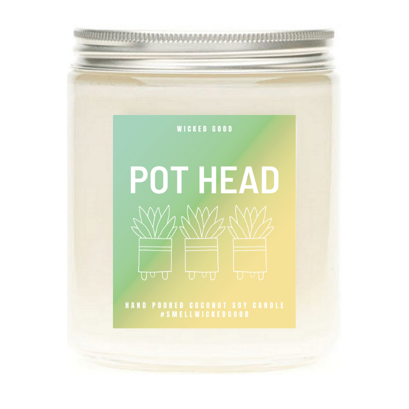 Pot Head Soy Candle, Plant Mom Gift, Plant Lady, Gift for Mom, Plant Lover, Gift for Her, Mother's Day Gift, Funny Gift. Logan and Co Candles.