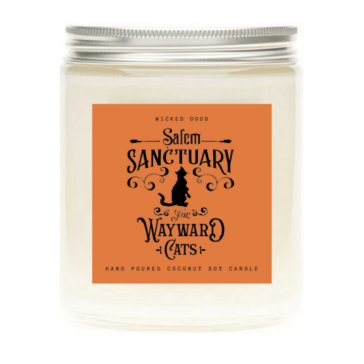 Salem Sanctuary for Wayward Cats 13 Vintage Halloween Candles With Irresistible Fall Scents | Wicked Good Co.