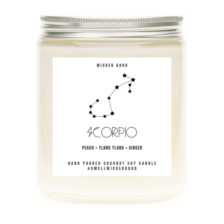 Scorpio Zodiac  Candle Gift | Natural Soy Candles | Wicked Good