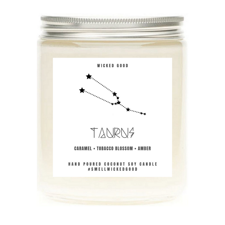 Taurus Zodiac  Candle Gift | Natural Soy Candles | Wicked Good