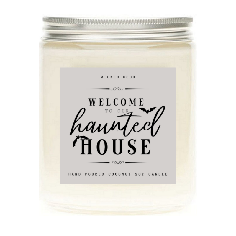 Welcome To Our Haunted House 13 Vintage Halloween Candles With Irresistible Fall Scents | Wicked Good Co.