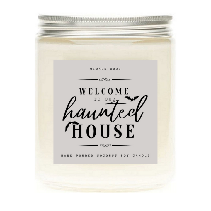 Welcome To Our Haunted House 13 Vintage Halloween Candles With Irresistible Fall Scents | Wicked Good Co.