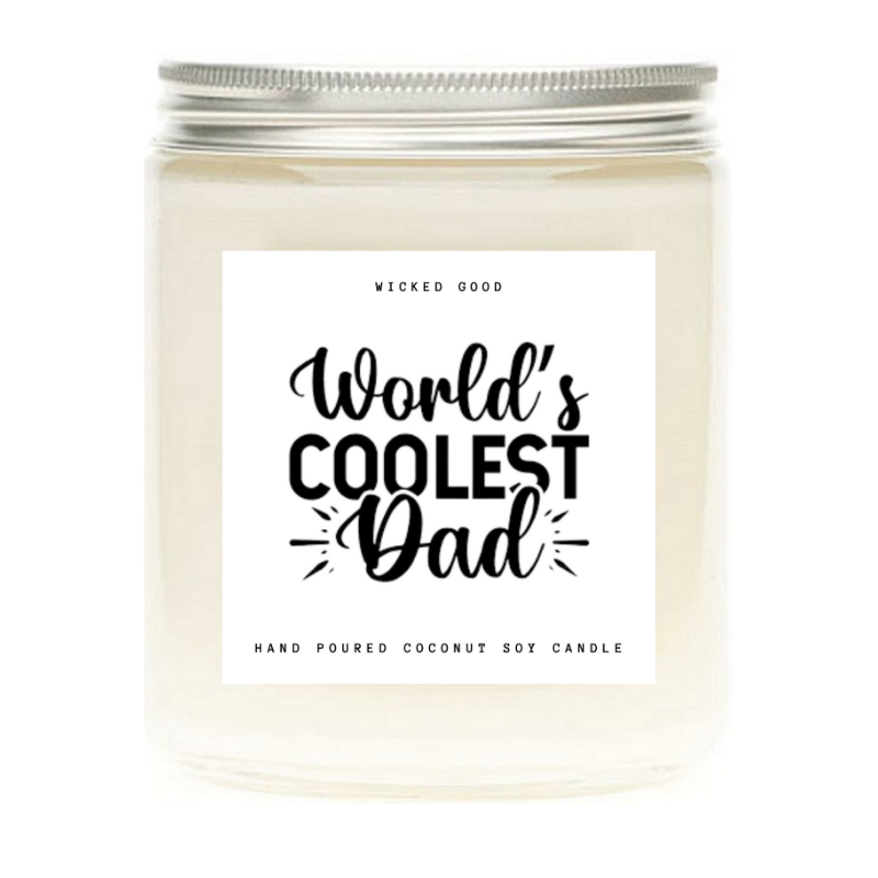 World's Coolest Dad Dad Est. 2022 - Father's Day Candle Gift, New Dad Gift | Wicked Good