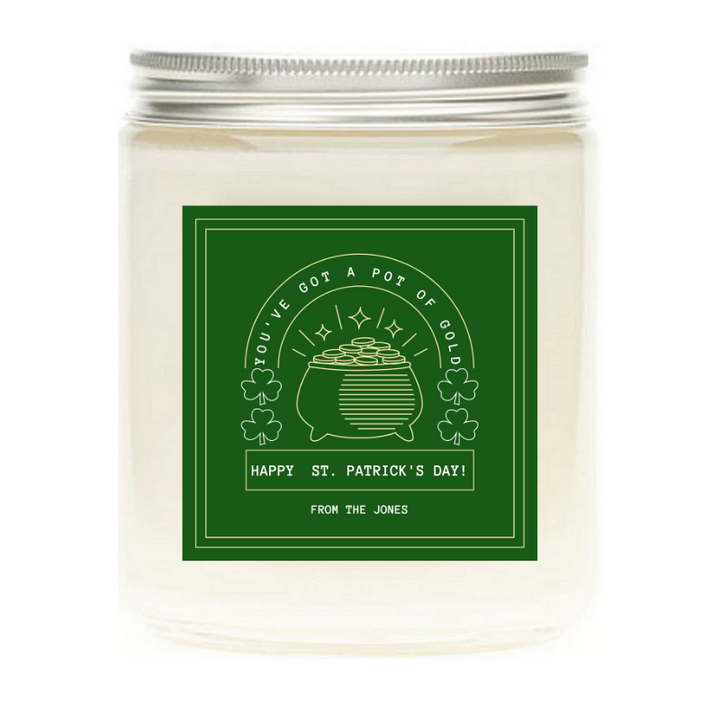 You've Got A Pot Of Gold Happy St. Patrick's Day 7 Best Personalized Candles to Celebrate St. Patrick's Day! | Wicked Good
