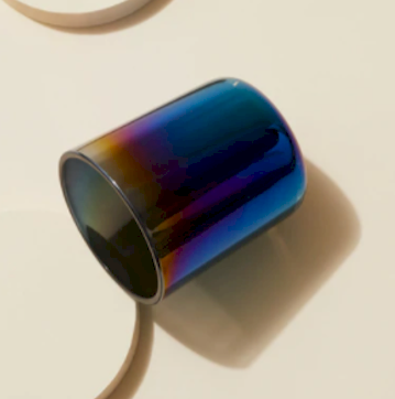 Iridescent Black Aura Candle Jar Vessel | Wicked Good Candles