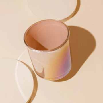 Iridescent Blush Aura Candle Jar Vessel | Wicked Good Candles