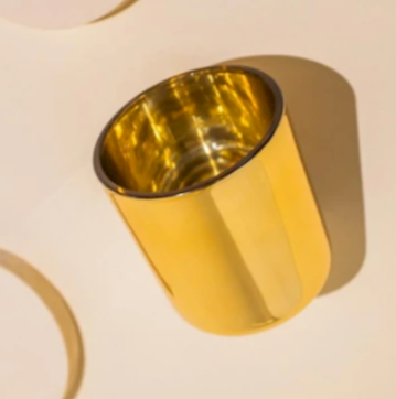 Metallic Gold Candle Jar Vessel | Wicked Good Candles
