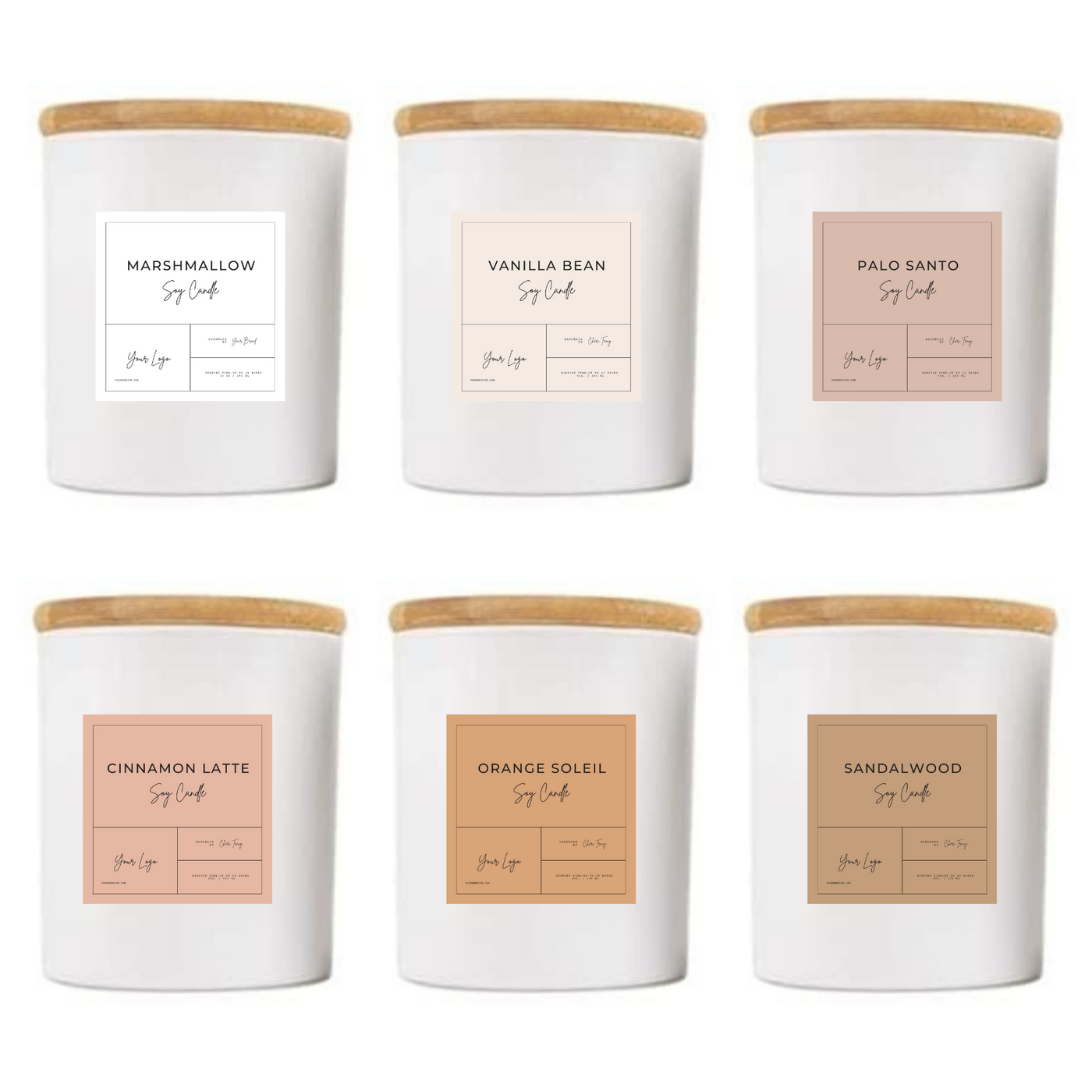 Custom Candle | 10oz Matte White